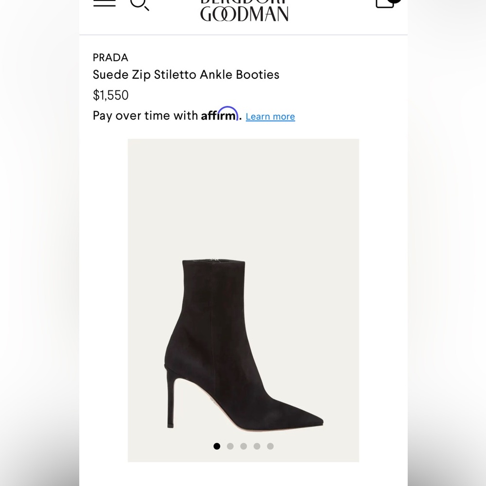 Prada suede boot new in box